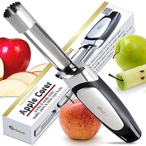 Orblue Apple Corer - Best Stainless Steel Fruit Core Remover Tool with Soft Rubber Handle | Amazon (US)