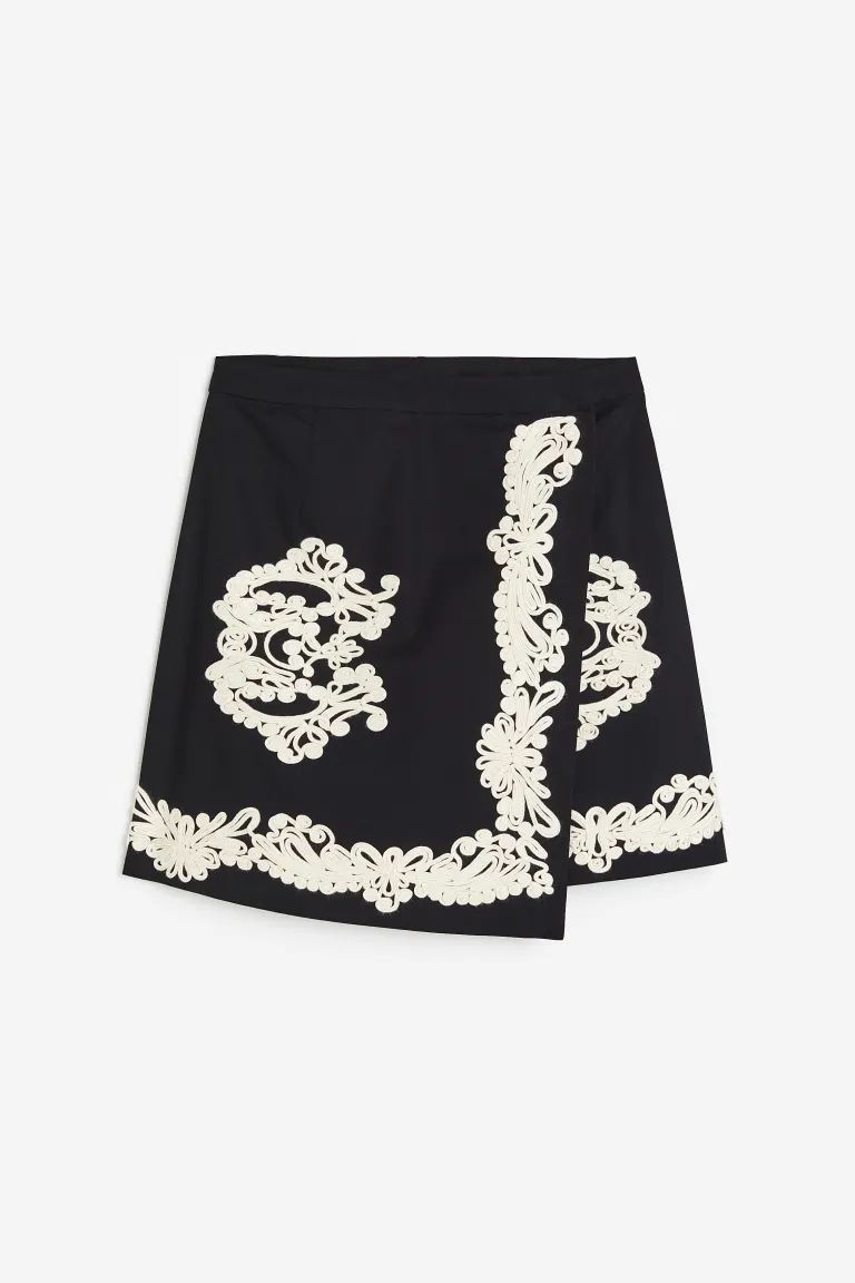 Appliquéd A-line Skirt | H&M (US + CA)