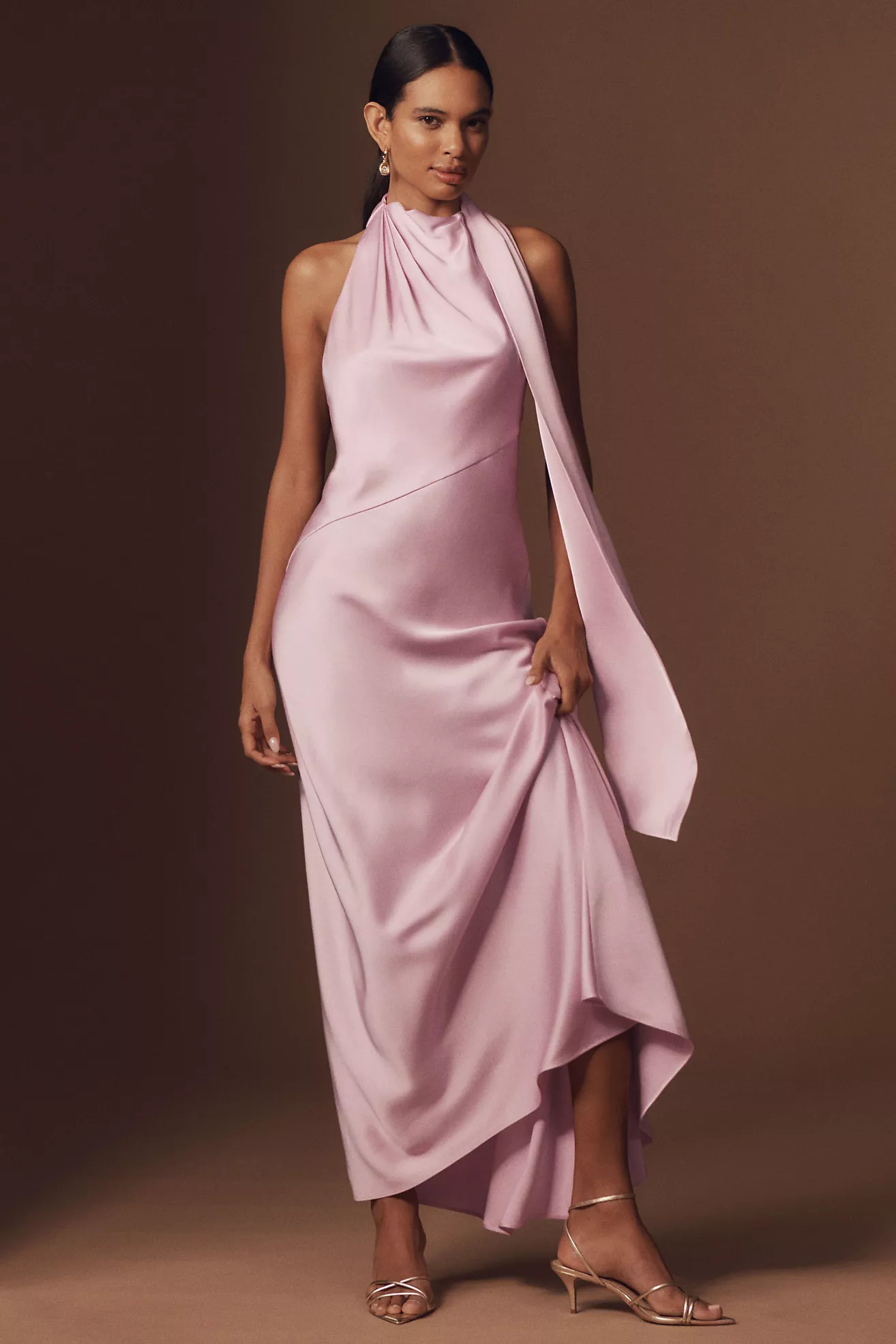 Significant Other Adriana Mock-Neck Halter Midi Dress | Anthropologie (US)