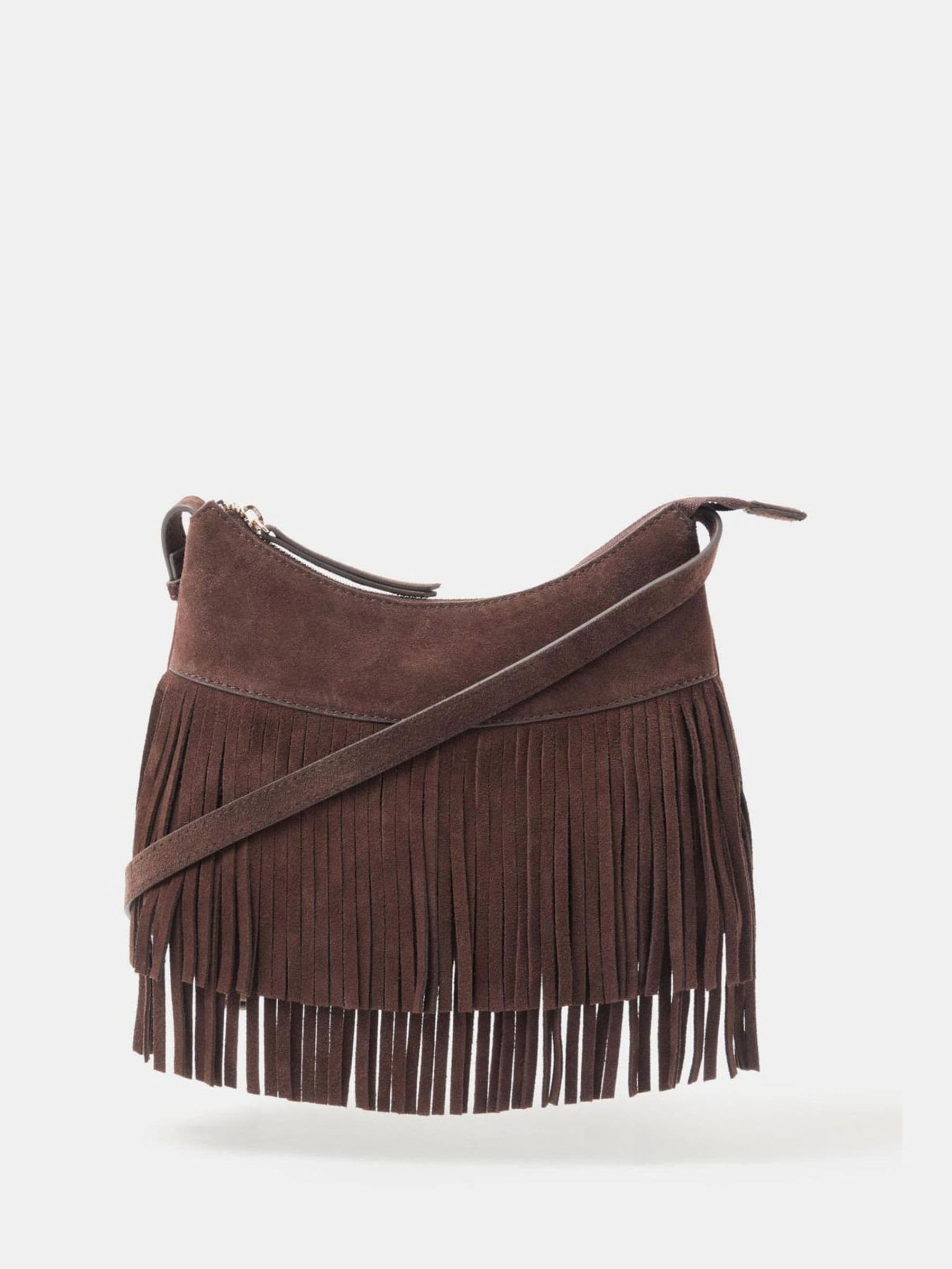Accessorize Accessorize Brown Fringe Suede Cross-Body Bag | Next EU
