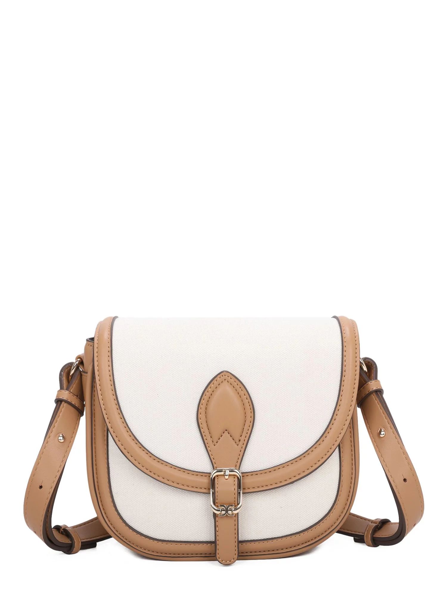 Sam Edelman Women's Giorgia Saddle Bag Natural Canvas | Walmart (US)