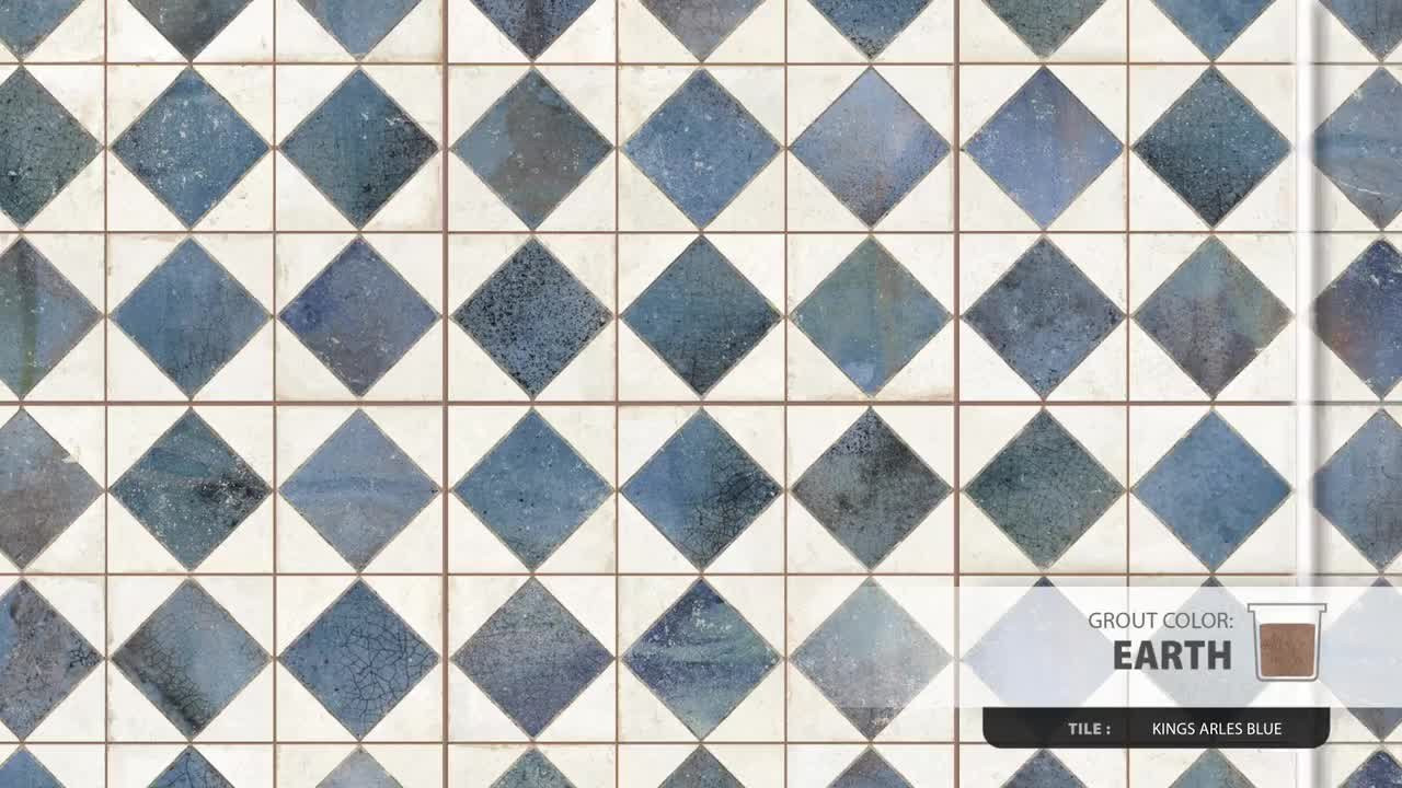 Merola Tile Kings Arles Blue 13 in. x 13 in. Ceramic Floor and Wall Tile (12.0 sq. ft./Case) FPE1... | The Home Depot