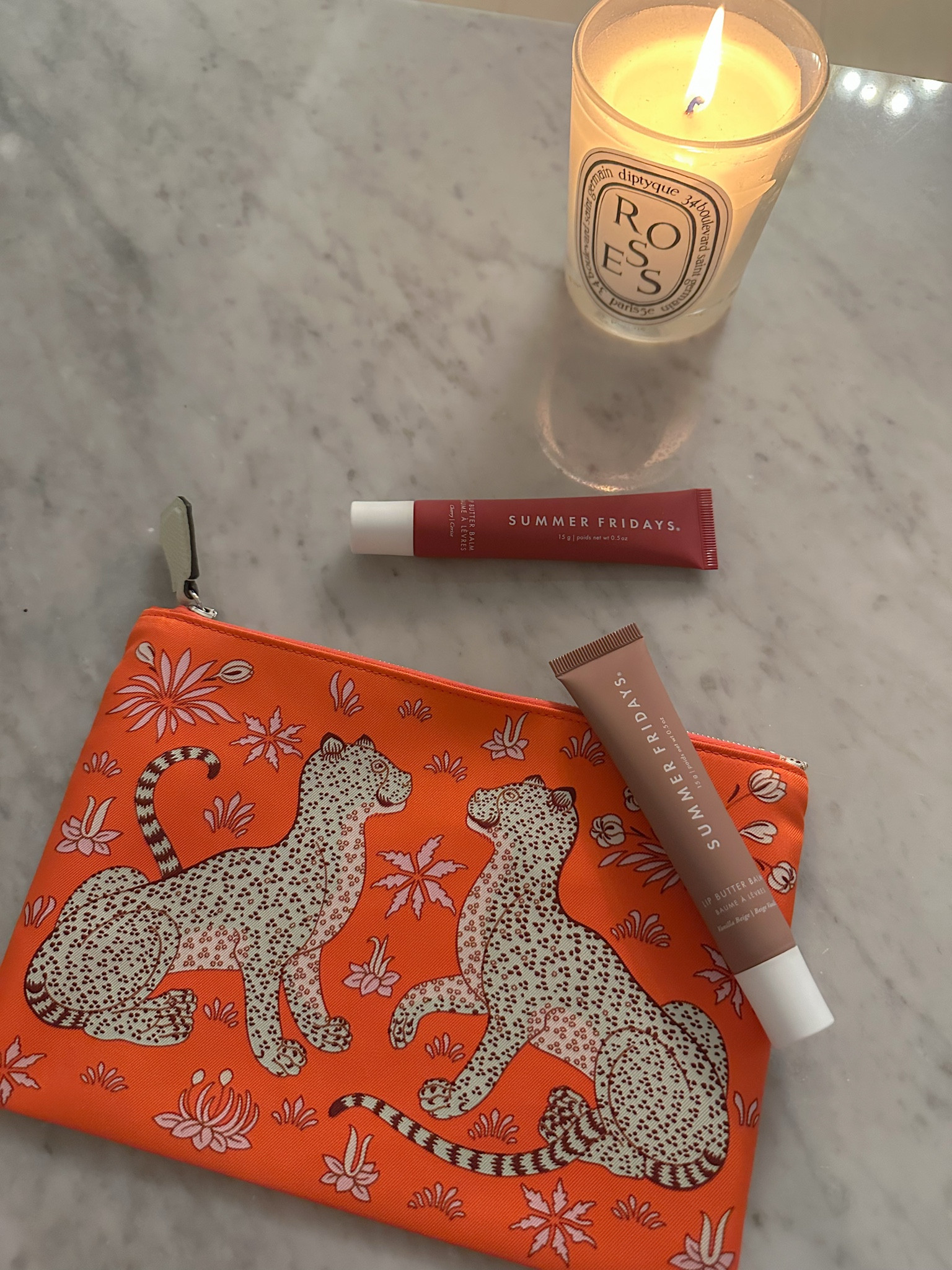 Got this cute 🍊 Hermès silk pouch in honour of my 2 cat babies 🐱🩷

Also loving my summer Fridays lip butter balms! I have them in vanilla beige and cherry ☺️

#LTKHome #LTKGiftGuide #LTKBeauty