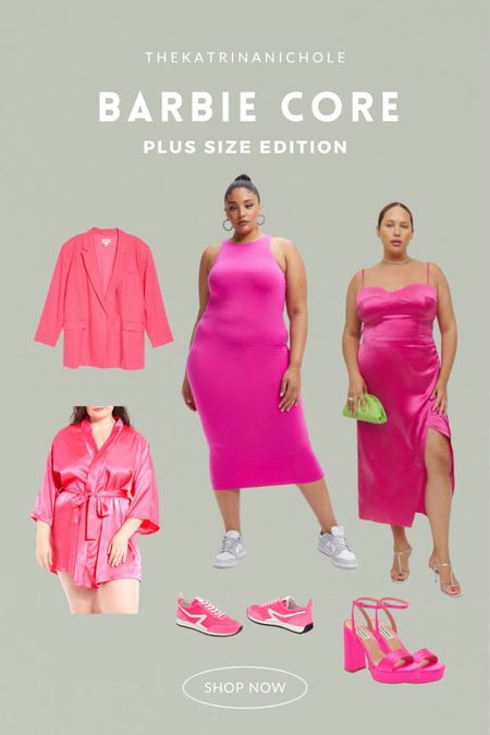 Barbie core for plus size babes. Plus size options. Barbie core TikTok trend outfit ideas. Plus size style 

#LTKcurves #LTKstyletip