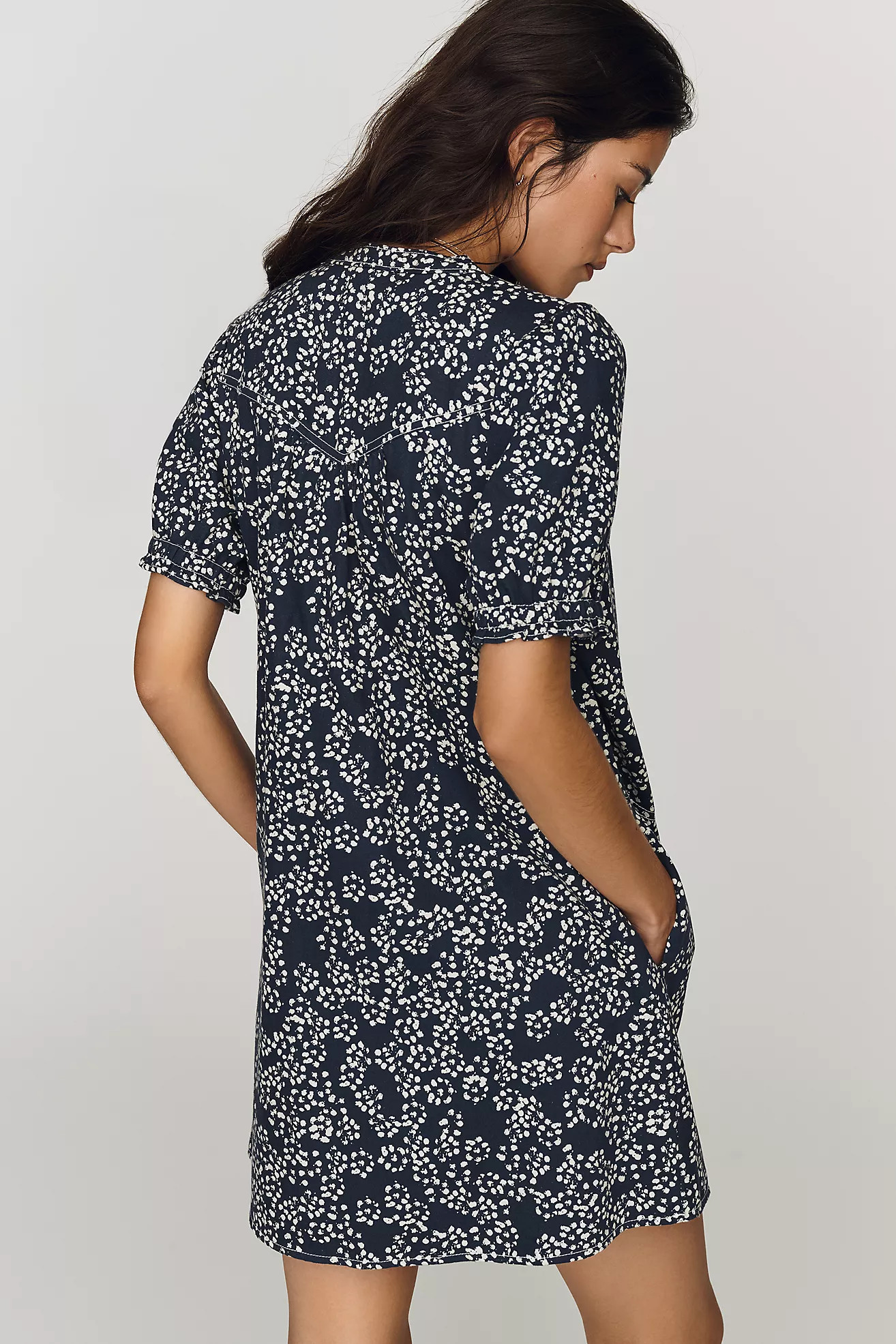 Aly Puff-Sleeve Mini Dress by Pilcro | Anthropologie (US)