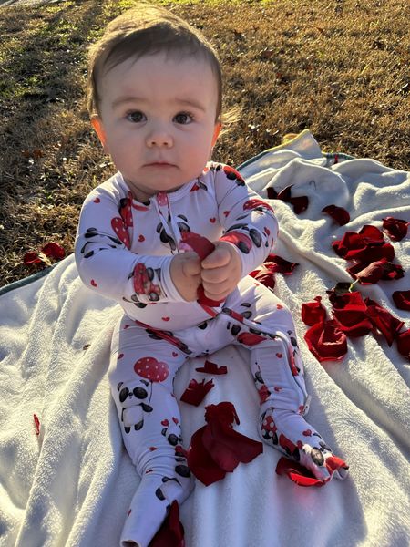 Be mine?! ❤️🌹bamboo love in his super silky, breathable 🐼 ❤️ onesie for celebrating a day of love 💗 grab the links 🔗 on this post and more just like it in my LTK shop 

#LTKbaby #LTKkids #LTKfamily