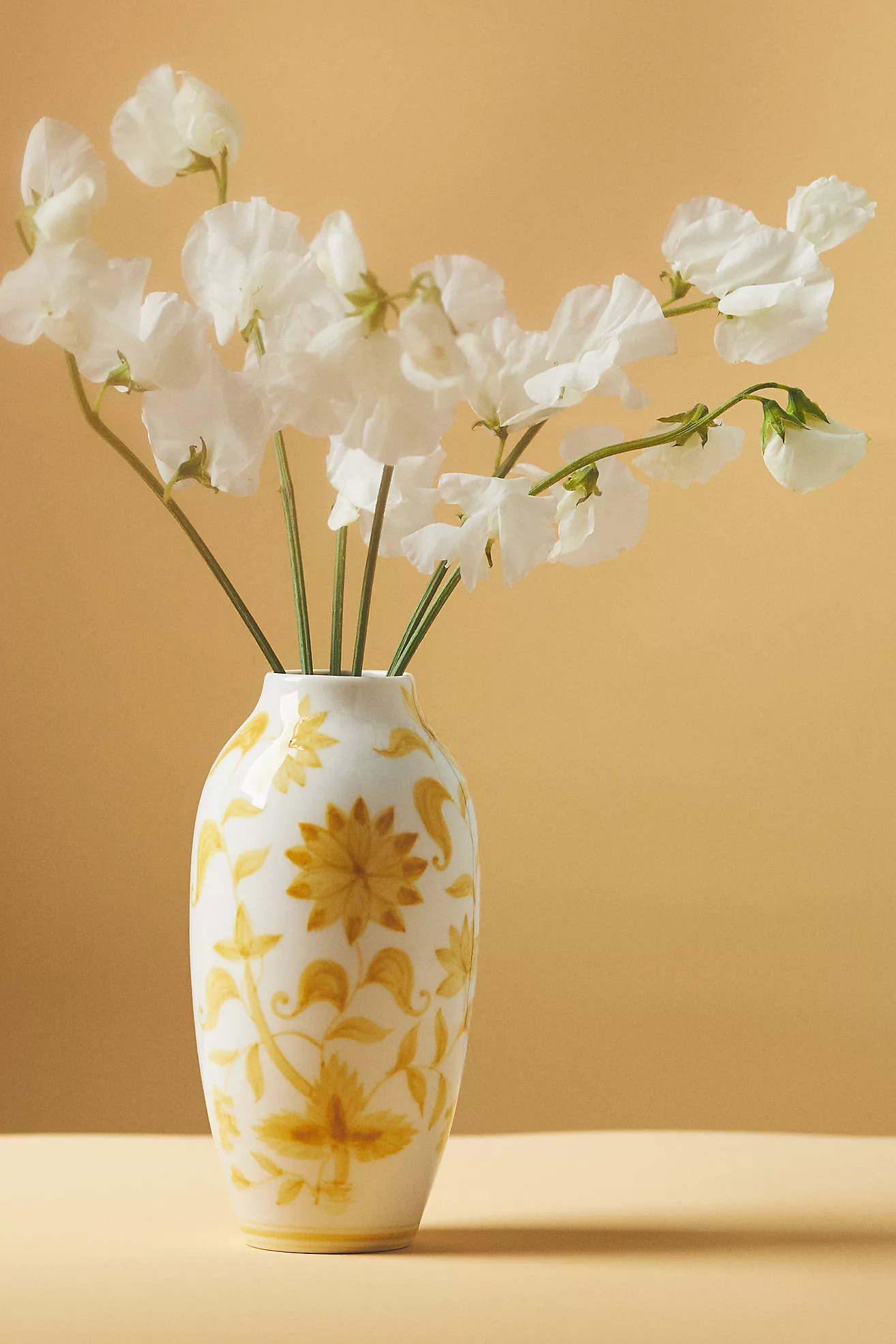 Elle Handpainted Chinoiserie Floral Ceramic Vase | Anthropologie (US)