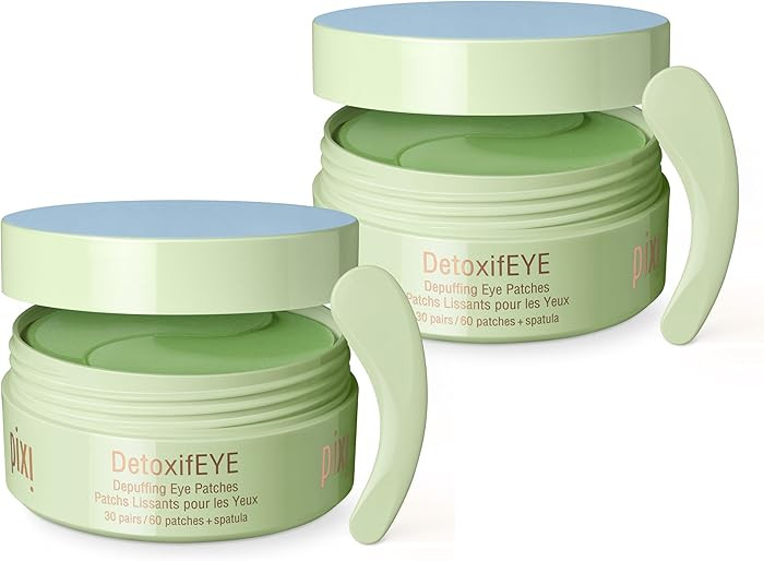 Pixi DetoxifEYE 2-Pack | Depuffing Hydrogel Under-Eye Patches|Cucumber, Gold & Caffeine for Puffy... | Amazon (US)