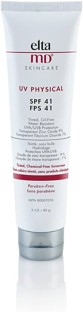 EltaMD UV Physical Tinted Mineral Sunscreen, Broad-Spectrum SPF 41, Chemical-Free Face Sunscreen ... | Amazon (CA)