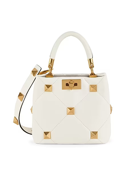 Small Roman Stud Leather Top Handle Bag | Saks Fifth Avenue