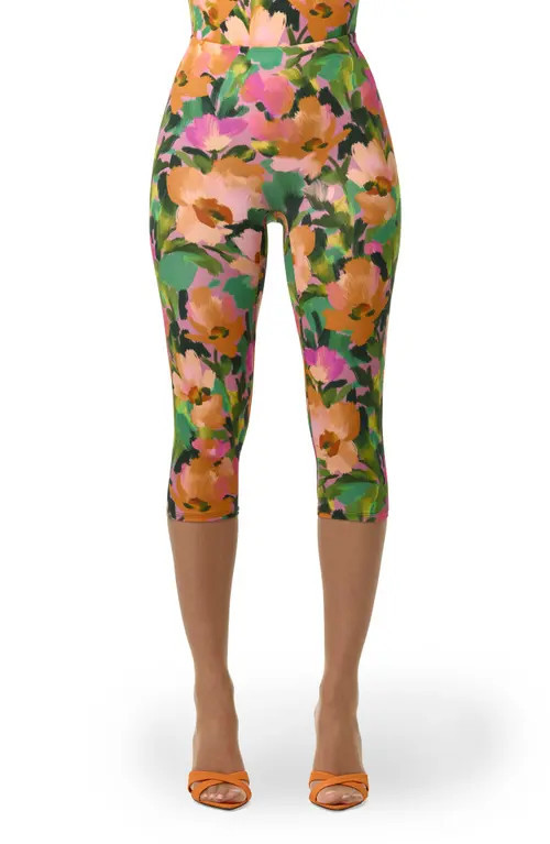 Naked Wardrobe Capri Leggings in Secret Garden at Nordstrom, Size Small | Nordstrom