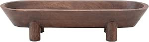 Bloomingville Mango Wood Footed Tray, Walnut Finish Bowl, Brown | Amazon (US)