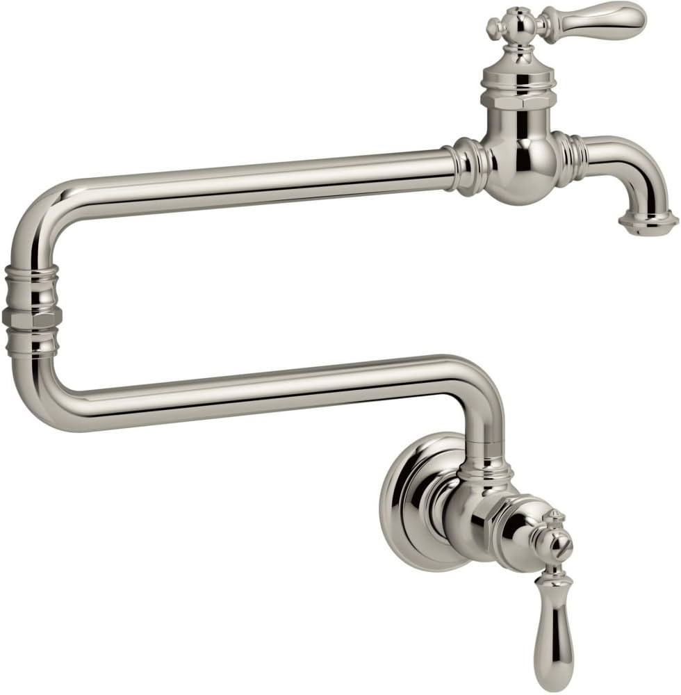 KOHLER K-99270-SN Artifacts Single-Hole Wall-Mount Pot Filler Kitchen Sink Faucet with 22-Inch Ex... | Amazon (CA)