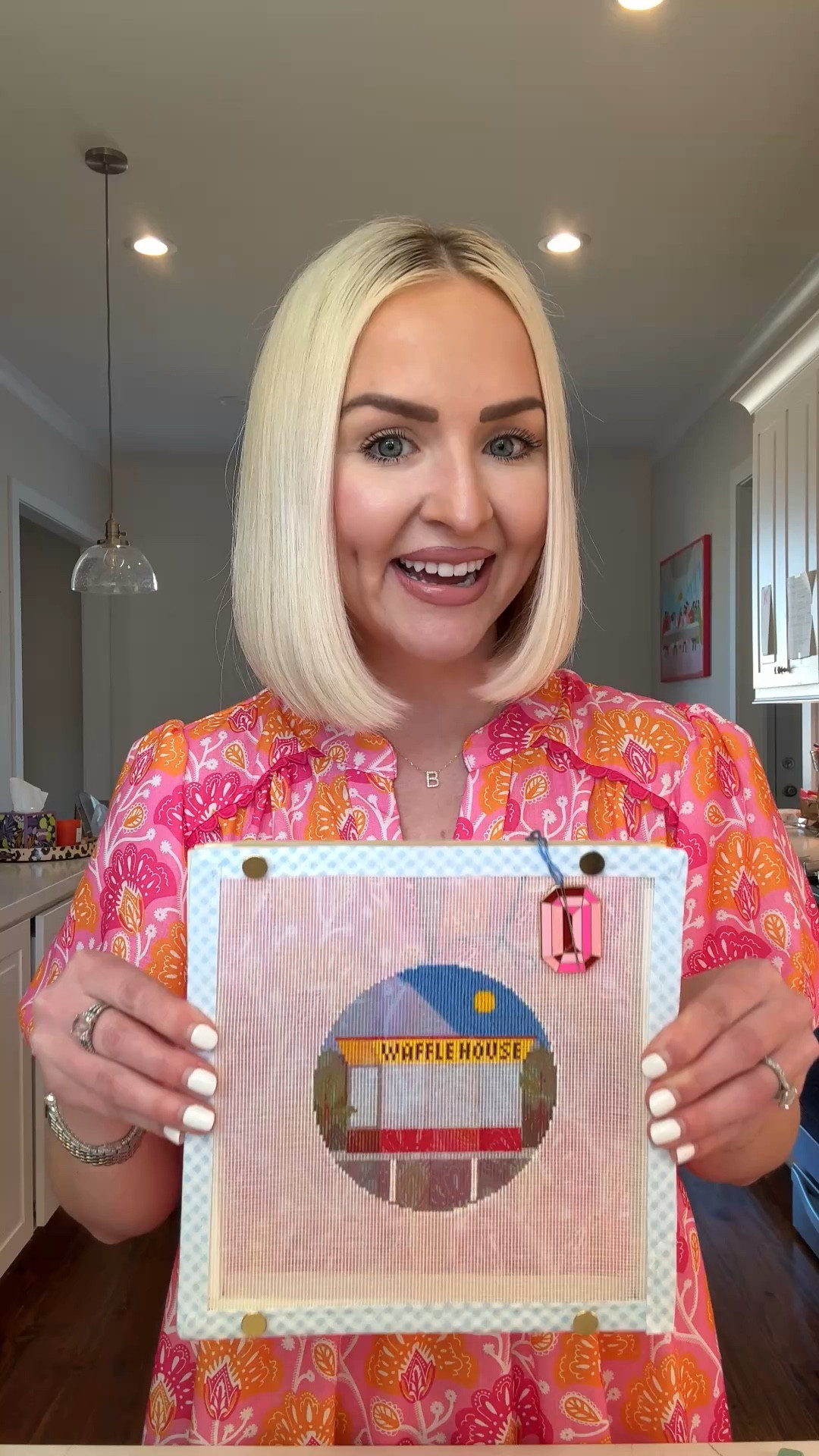 Needlepoint canvas / wip Wednesday / Waffle House needlepoint canvas / American flag needlepoint canvas 
Dress is 15% off with KELSIE15 

#LTKdayinmylife #LTKvlog #LTKstorytime