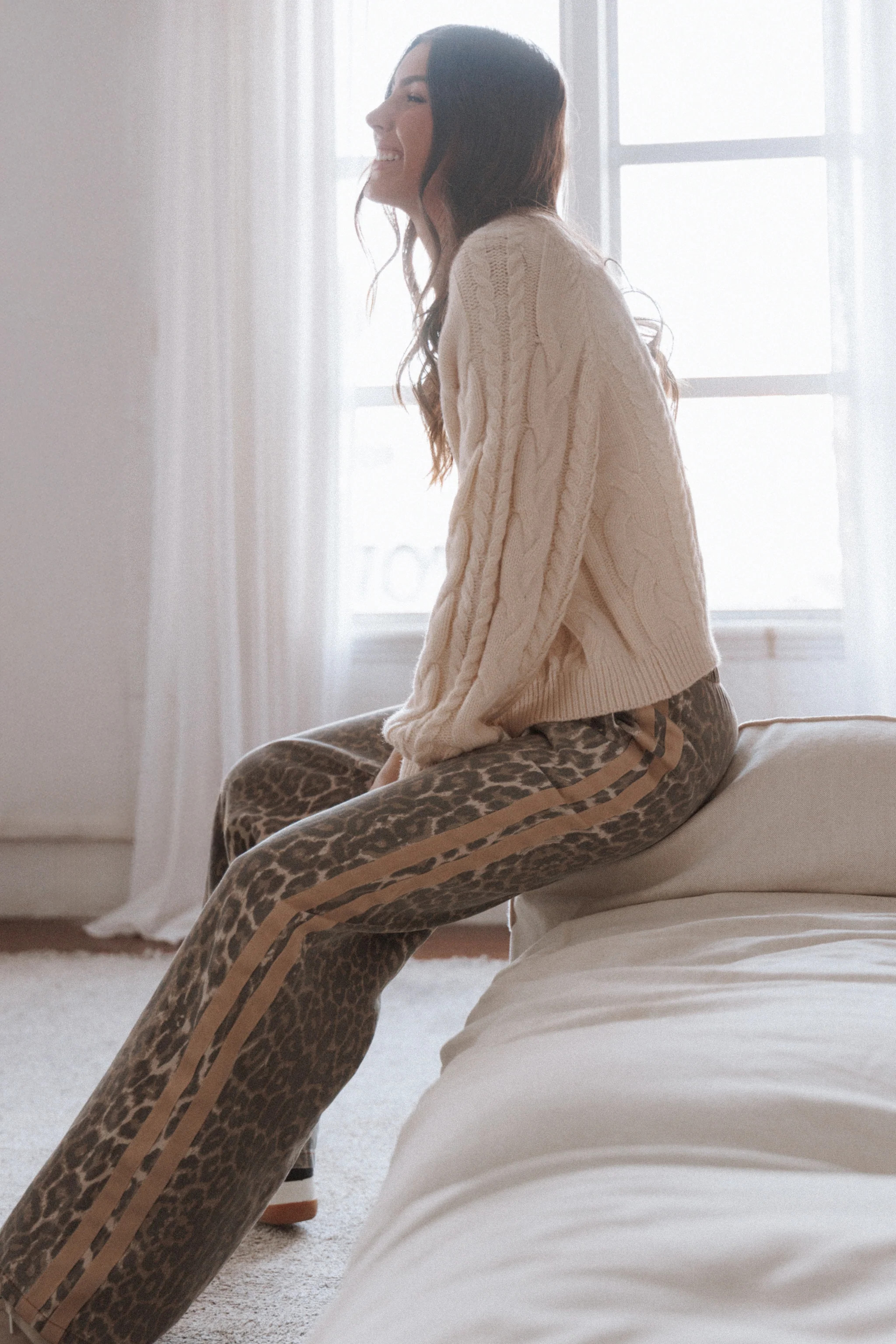 Fletcher Denim Racer Pants - Leopard | Petal & Pup (US)