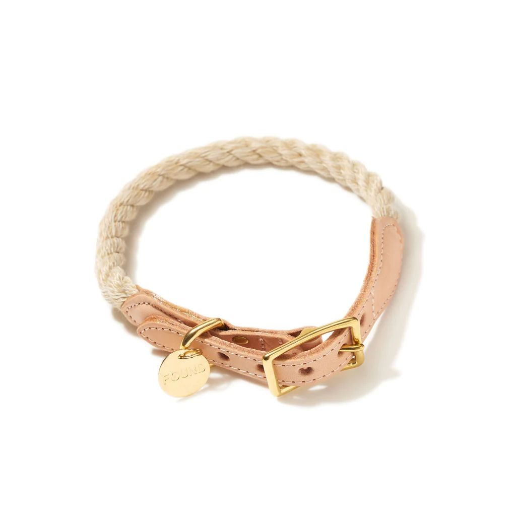 Light Tan Rope Cat & Dog Collar | Monika Hibbs Home