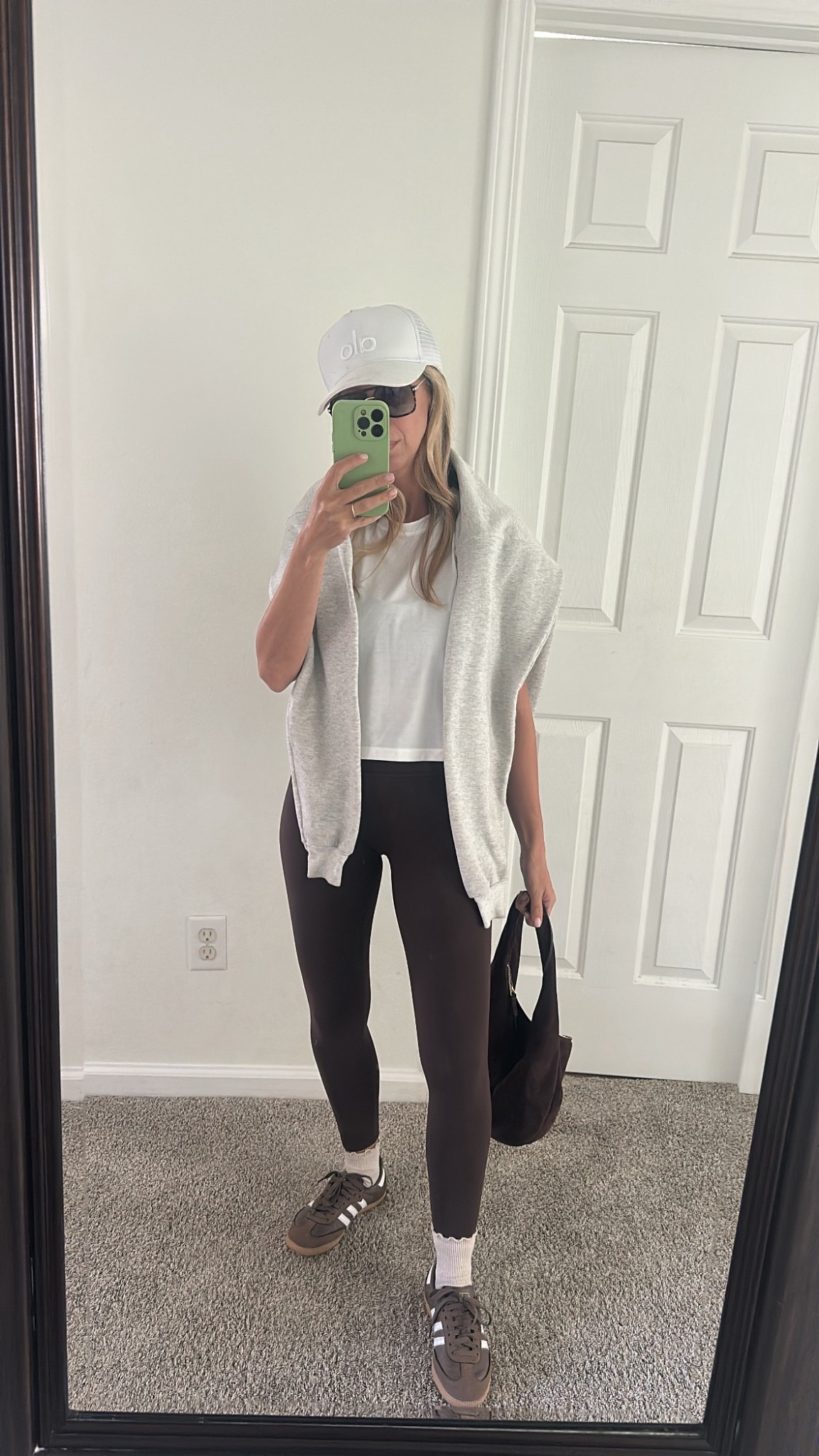 Athleisure mom drop off outfit brown leggings from crz yoga such good Amazon leggings find I own 6 different colors. And this men’s hanes sweatshirt is so easy to put on and go if you’re looking for that slouchy oversized sweatshirt 

#LTKFindsUnder50 #LTKOver40 #LTKMidsize