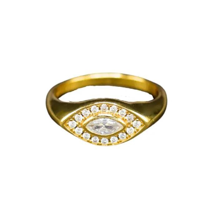 Evil Eye Crystal Ring - Ahava J | Ahava Jewels