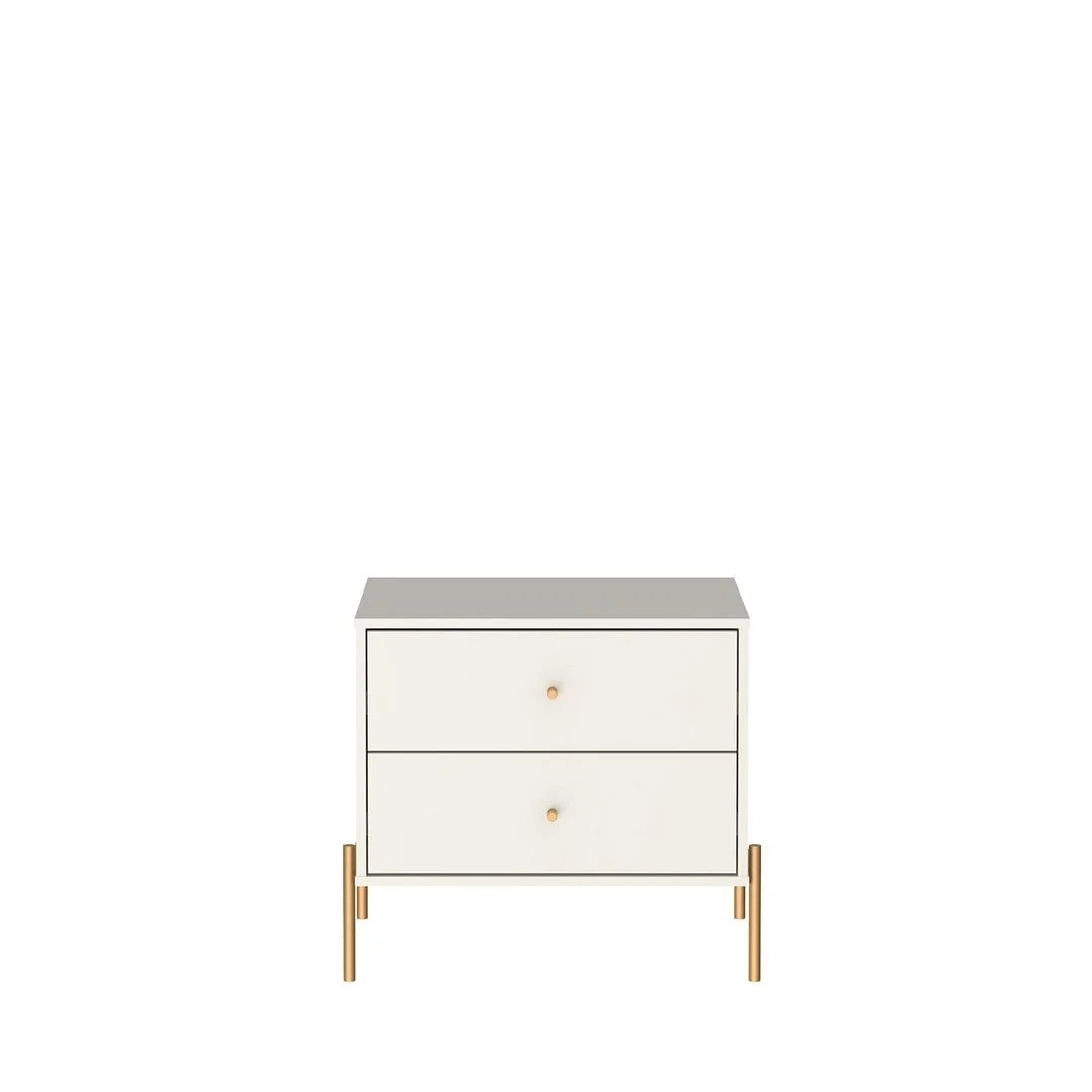 Jasper Nightstand with Steel Gold Legs  Gloss | Walmart (US)