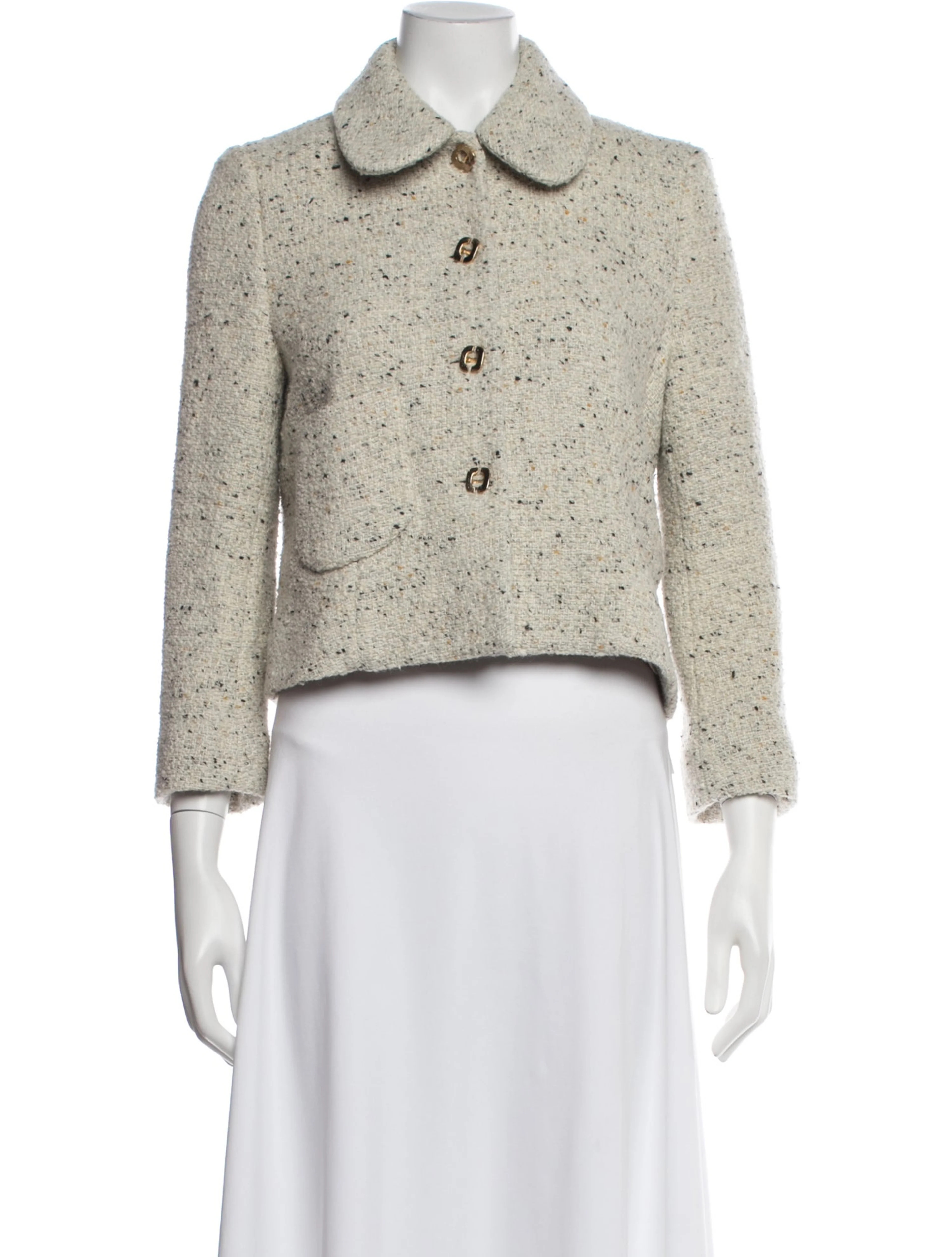 Wool Tweed Pattern Jacket | The RealReal