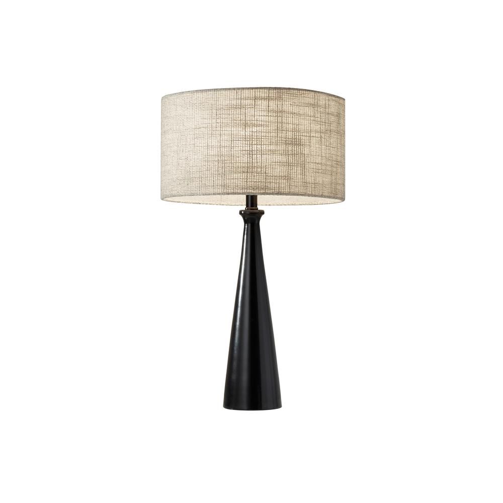 Linda 21.5 in. Black Table Lamp | The Home Depot
