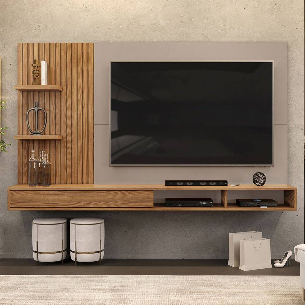 Painel para TV até 60 Polegadas 1 Portas 2 Prateleiras Bento DJ Móveis Carvalho Nobre/Griz Dj M... | Casas Bahia (BR)