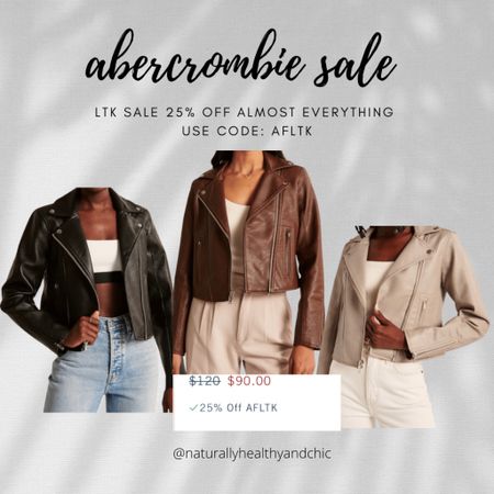 Abercrombie sale! Moto jackets only $90 . Come in 3 colorways TTS. #LTKCon #LTKcurves #LTKseasonal

#LTKSale #LTKstyletip #LTKunder100