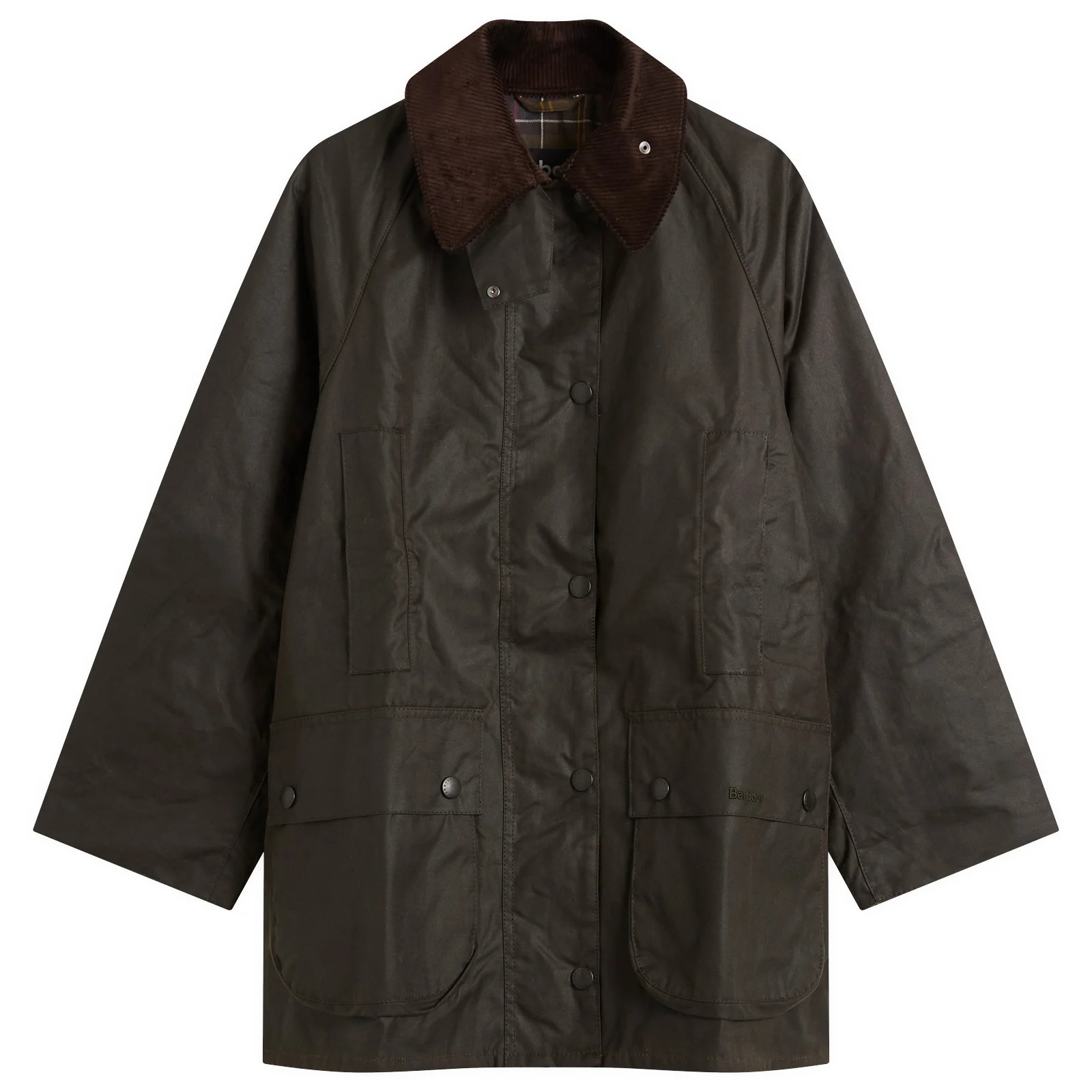 Barbour Women's Beaufort Wax Jacket Olive/Classic | END. Clothing