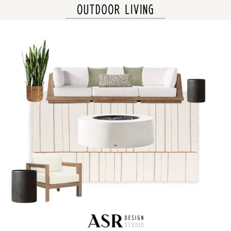 Styled Outdoor Living Space, featuring a Sofa, armchair, fire pit and more! #livingroom #outdoor #outdoorliving

#LTKstyletip #LTKfamily #LTKhome