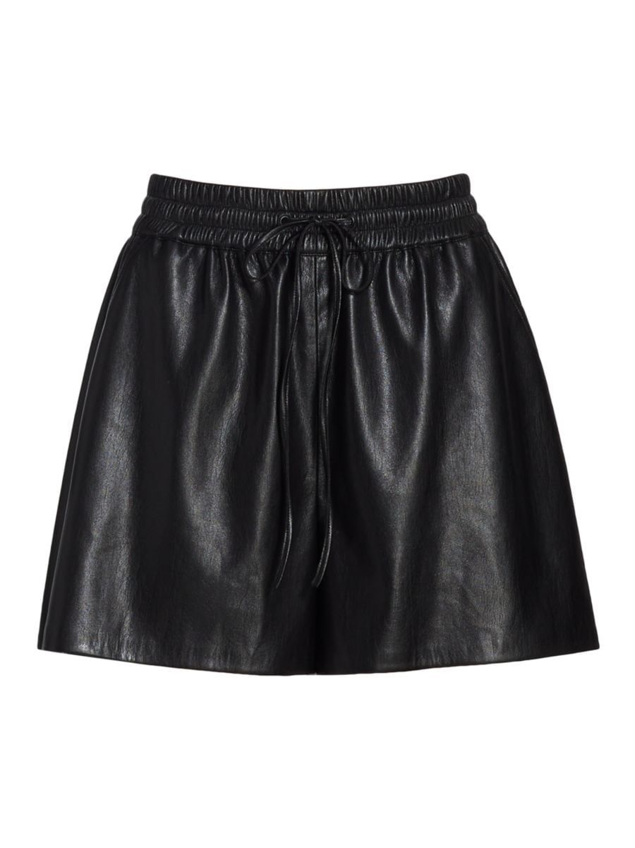 GOOD AMERICAN Better Than Leather Drawstring Shorts | Saks Fifth Avenue