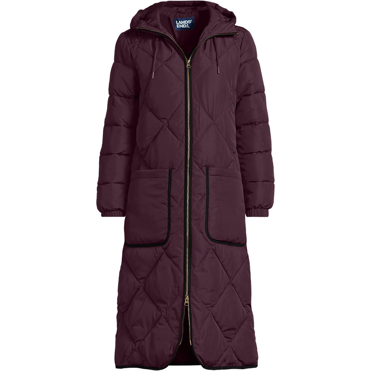 Women's FeatherFree Insulated Diamond Quilted Maxi Coat | Lands' End (US)