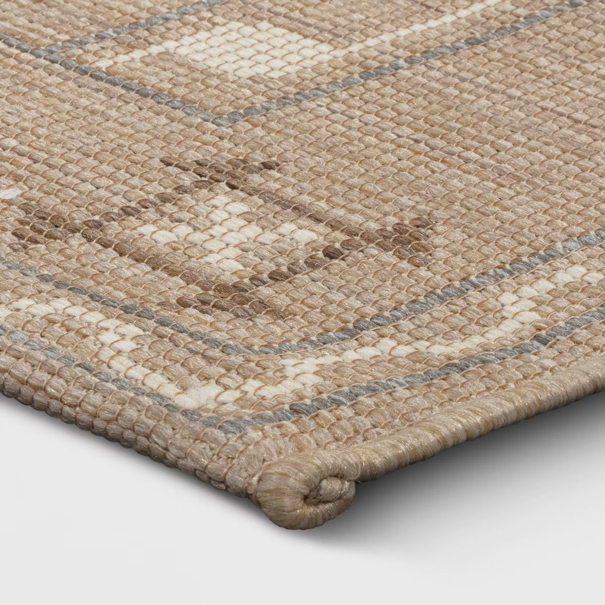 Modern Persian Linen Tonal Rectangular Woven Outdoor Area Rug Multicolor Naturals - Threshold™ | Target