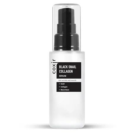 COXIR Black Snail Collagen Serum(1.69 fl.oz) Black-3-Complex: Black Rice Bean Sesame Snail Mucin Collagen Peptide l Firming&Lifting l Korean Skin Care l Cruelty-Free No Pareben | Walmart (US)