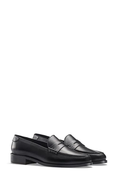 Koio Brera Leather Penny Loafer in Nero at Nordstrom, Size 10 | Nordstrom