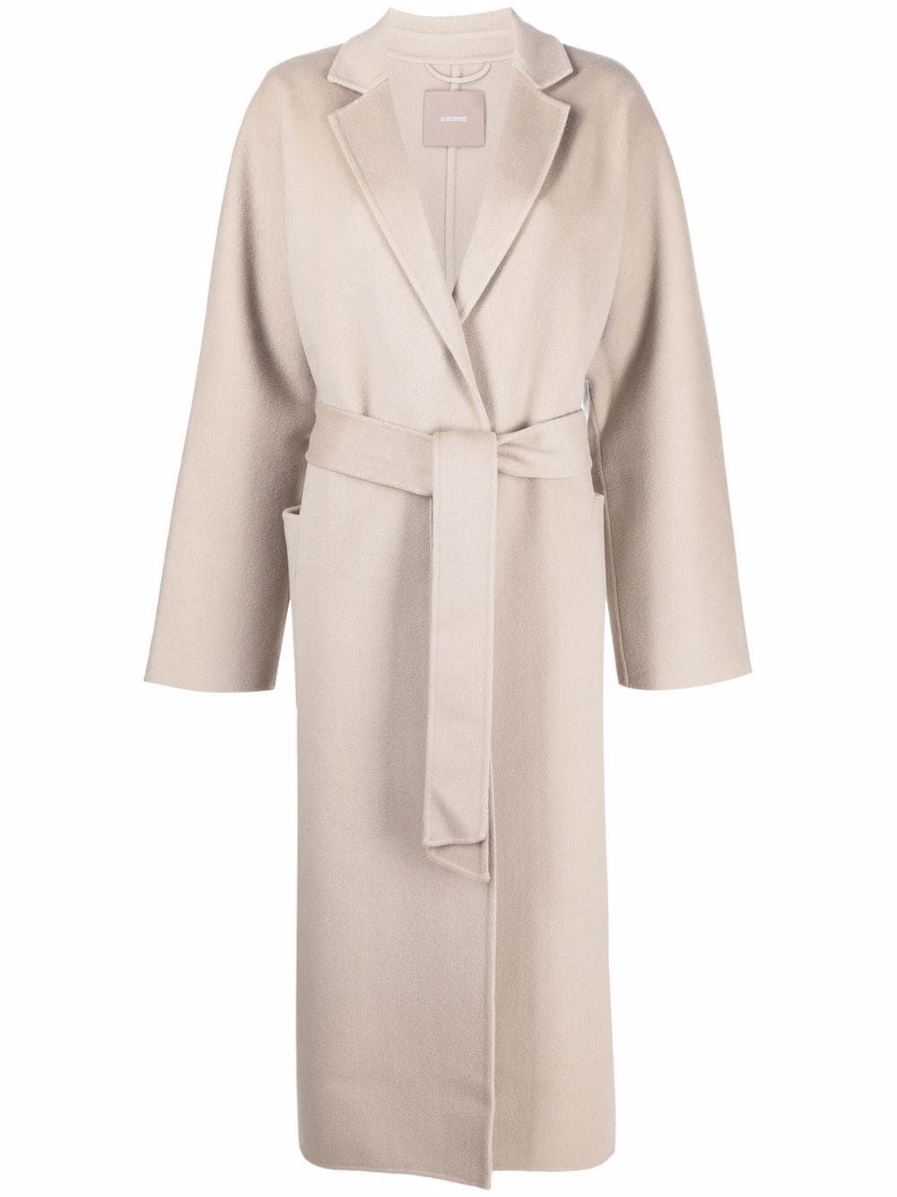 12 STOREEZ Belted Wool Coat - Farfetch | Farfetch Global