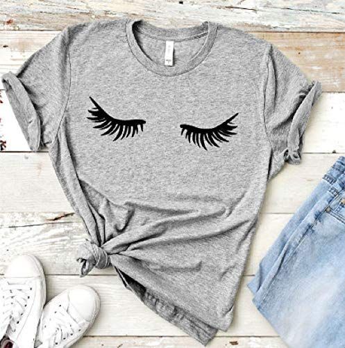 Eyelashes T-shirt, Makeup Shirt, Lashes Shirt, Mascara Funny T-shirt | Amazon (US)