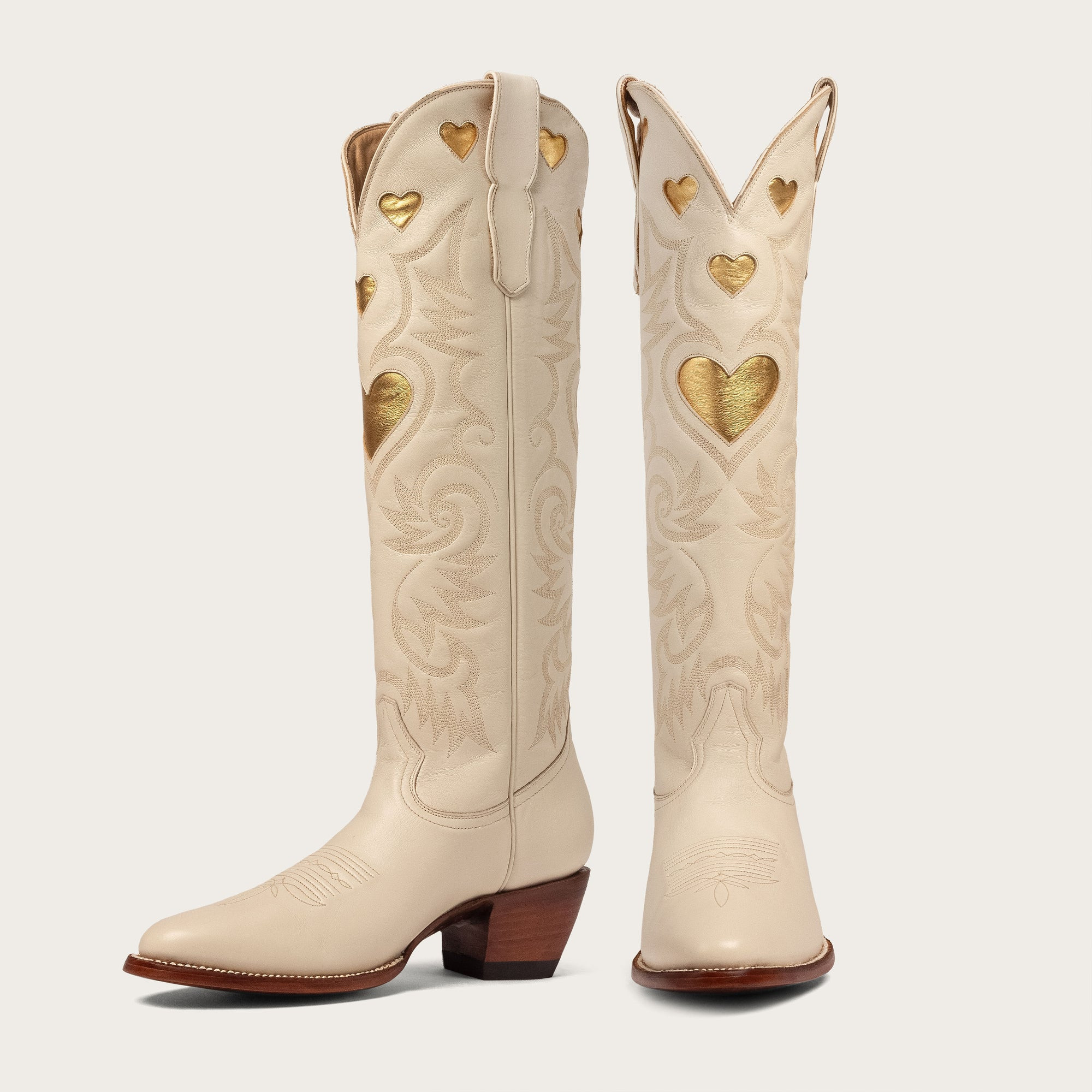 Bone & Gold Heart Boot | CITY Boots