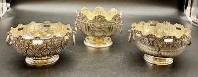 Vintage Silverplate Montieth Bowl Set of 3 Various Manufacturers | eBay US