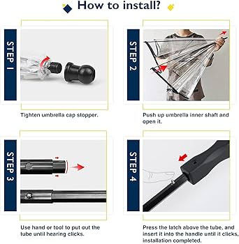 Lesypet Dog Umbrella with Leash for Small Pets, Umbrella for Dogs Fits 20” Back Length Pets | Amazon (US)