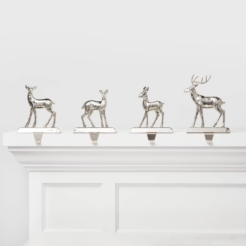 4ct Metal Reindeer Christmas Stocking Holder - Wondershop™ | Target