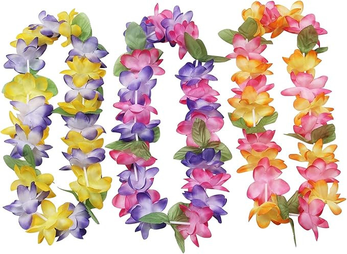 Mahalo Floral Leis : Package of 12 by Oojami | Amazon (US)