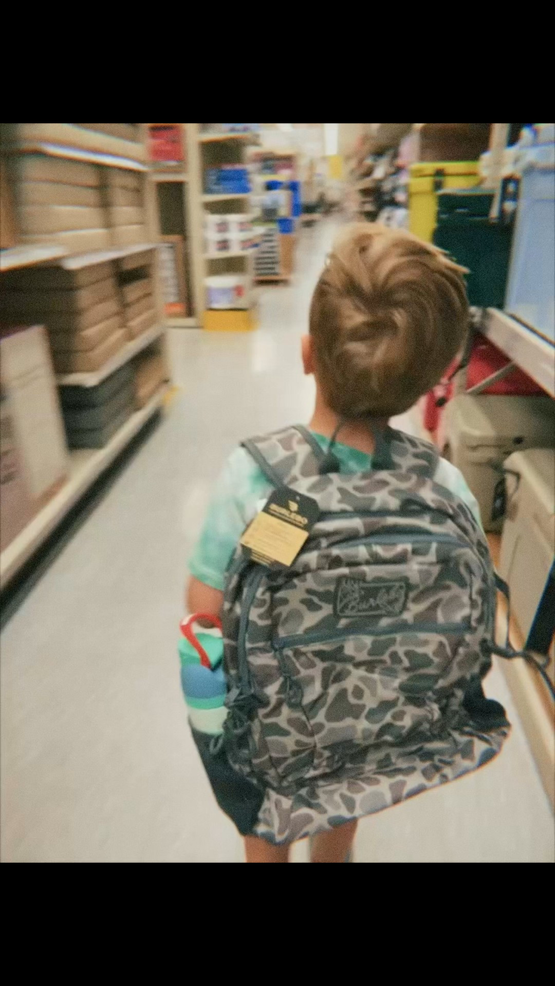 He was sooooo pumped for his backpack 🫶🏼😭