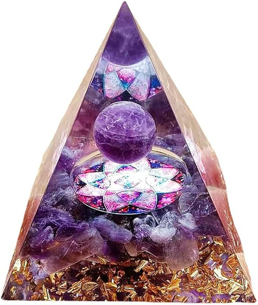 Moonstone Crystal Orgone Pyramid Ogan Crystal Energy Tower Nature Reiki Chakra Crushed Stone Jewe... | Amazon (UK)
