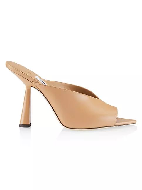 Jimmy Choo Maryanne 100MM Leather Sculptural Mules | Saks Fifth Avenue