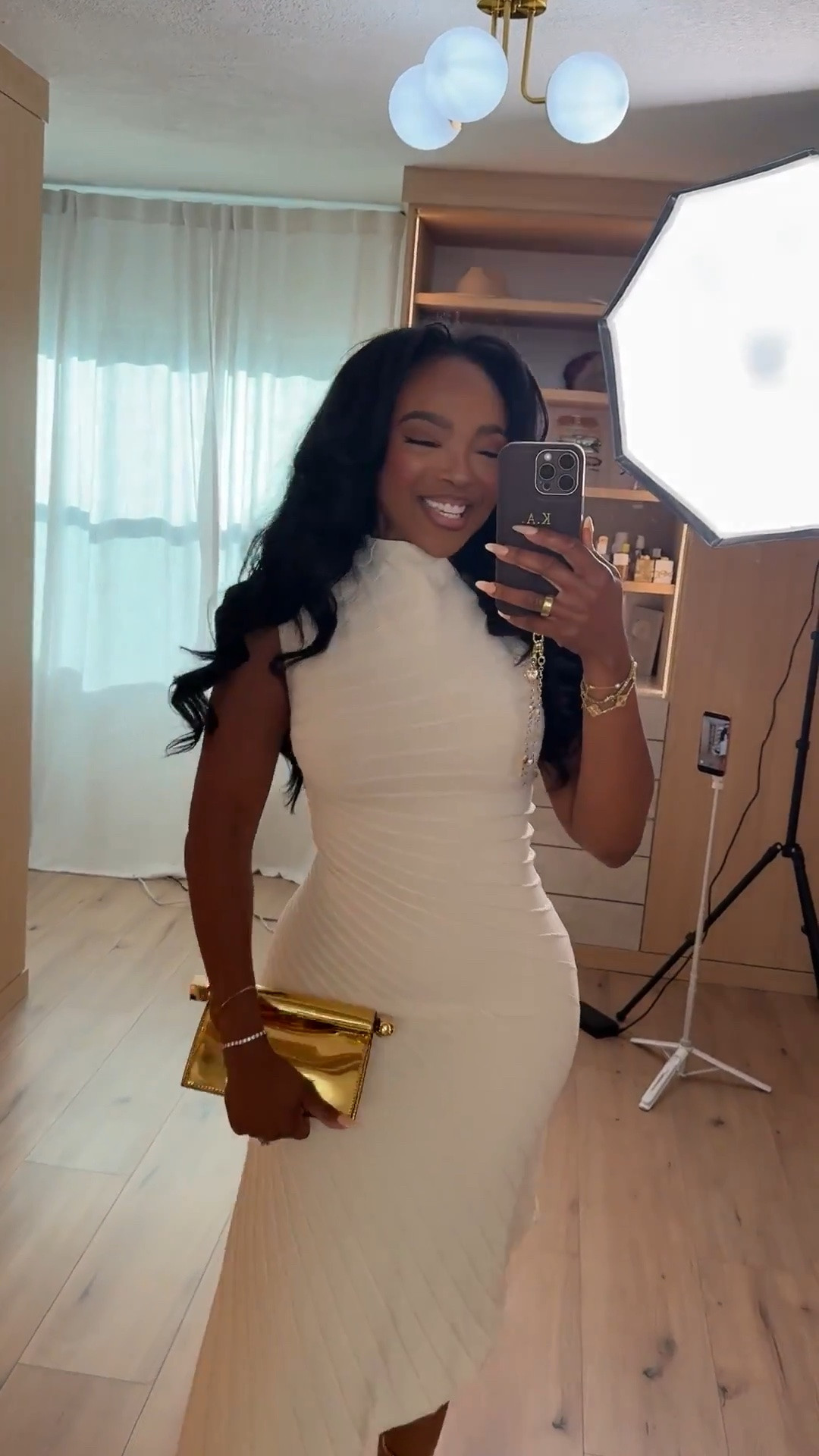 Hi Babes!

Okay this dress is absolutely stunning. The asymmetrical hem, flattering ruching, and fitted silhouette make it look so much more expensive than it is. Paired with gold accessories, this is one of those outfits that instantly makes you feel confident the second you put it on.

If you're petite and curvy, this dress hugs in all the right places without feeling restrictive. The ruching is incredibly forgiving, and the midi length keeps it classy while still showing off your shape.

Where to wear this:
• Date night
• Wedding guest events
• Mother's Day brunch
• Anniversary dinner
• Vacation dinners
• Cocktail parties

Undergarments: Strapless bra and seamless thong for the smoothest fit.

Everything is linked below.

xx Kira | IG: KirasFashionFinds

34D - 27 - 40 • Size Small or 4

Follow me on Instagram and YouTube @kirasfashionfinds

#LTKgrwm #LTKootd #LTKPetite