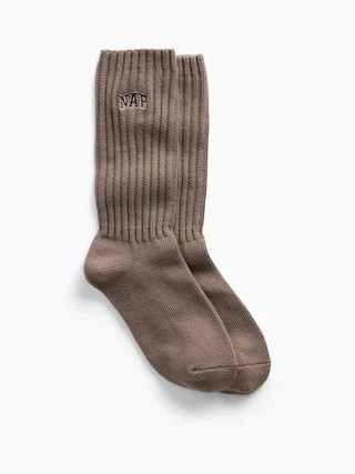 Nap Logo Slouchy Crew Socks | Gap (US)