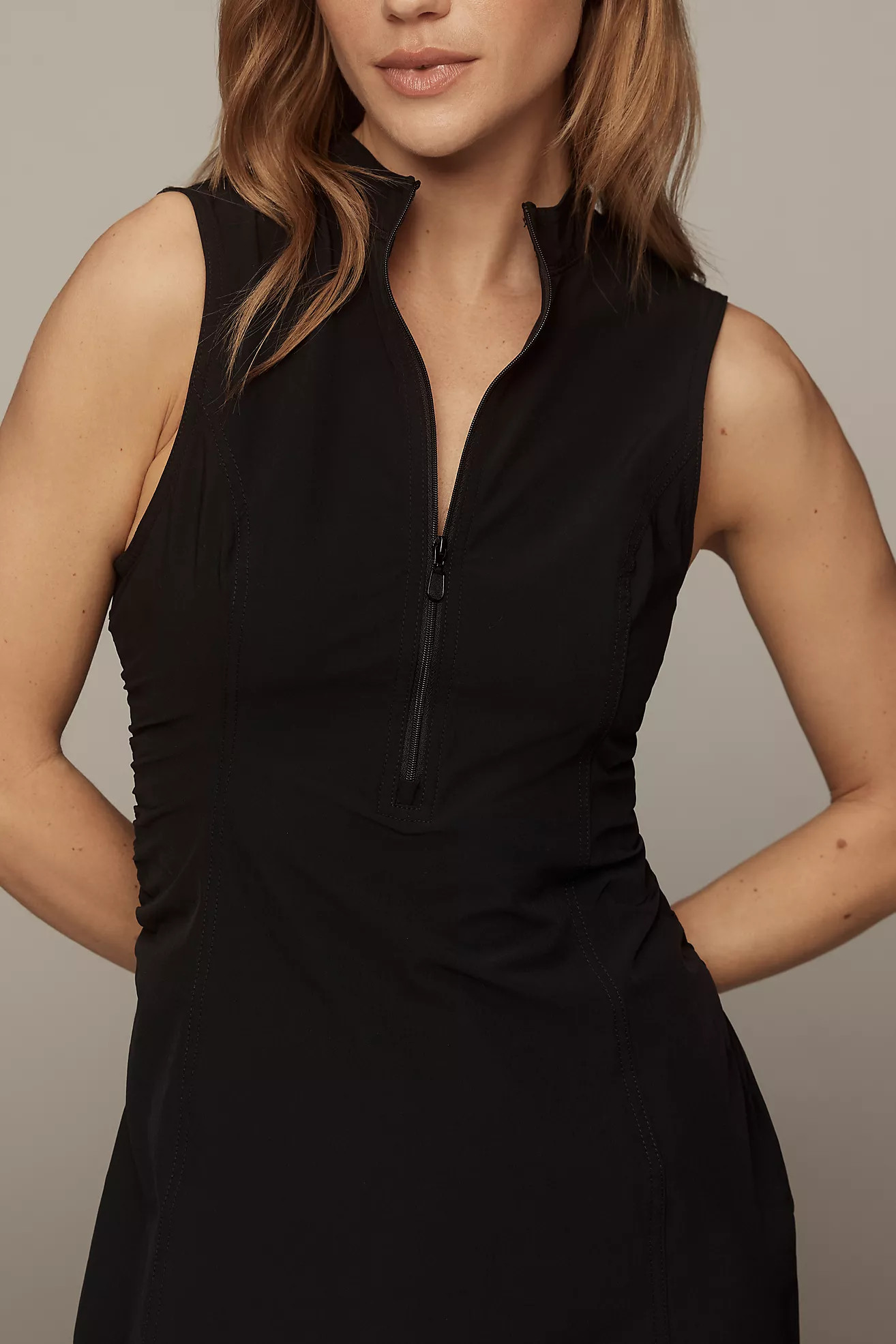 Daily Practice Shirred Mini Dress | Anthropologie (US)