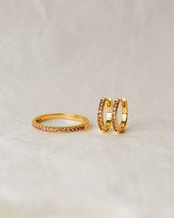 Aura Birthstone Hoops & Ring Set | GLDN