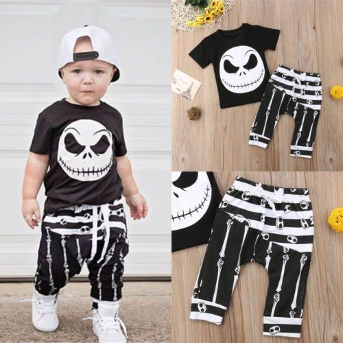 Toddler Kids Baby Boy Halloween T-shirt Tops+Leggings Pants Outfits Set Clothes - Walmart.com | Walmart (US)