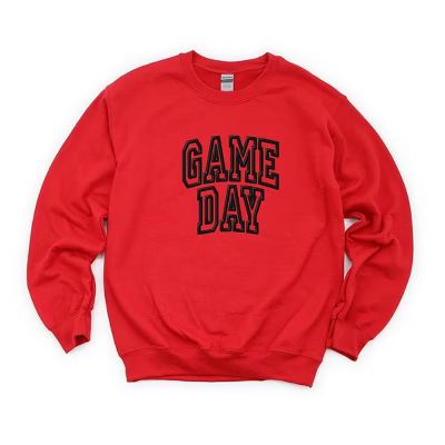 Simply Sage Market Women's Graphic Sweatshirt Embroidered Game Day Arched | Target